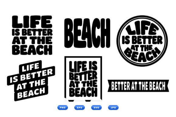 Beach Life Typography SVGs Review