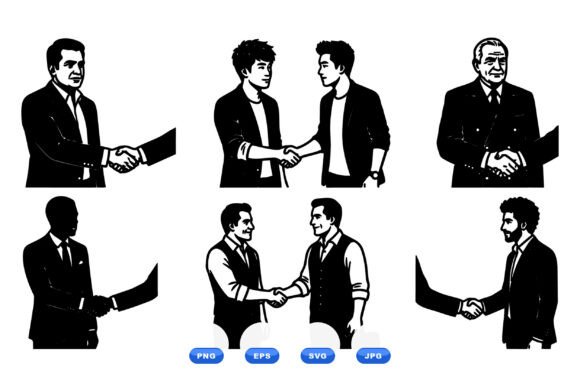 Business Handshake Vector Clipart