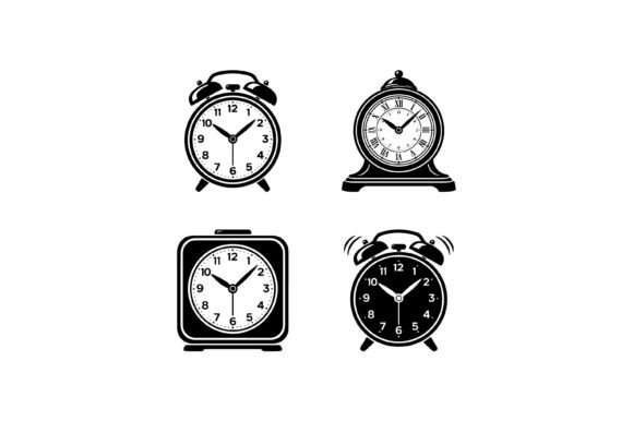 Classic Alarm Clock Icon Collection