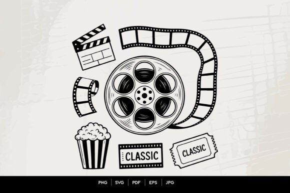 Classic Cinema Movie Line Art Set Review