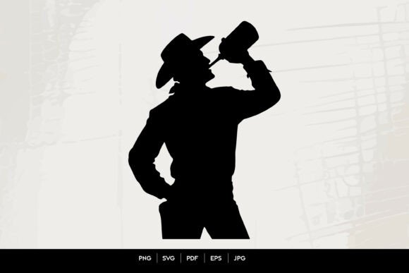 Cowboy Drinking Bottle Silhouette Art Embroidery Review