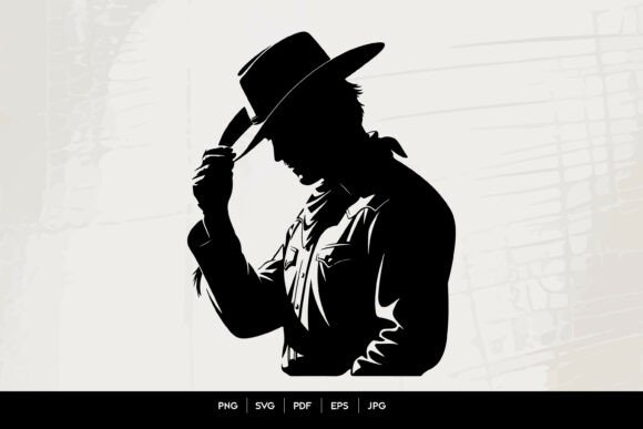 Cowboy Tipping Hat Silhouette Art Review