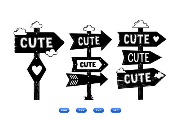 Cute Wooden Signpost Clipart Review