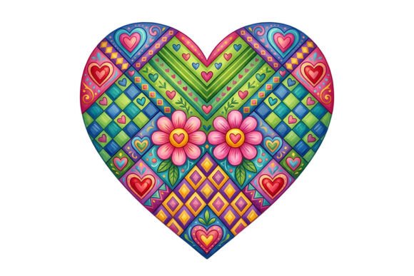 Review: Patchwork Heart Valentines Day Png