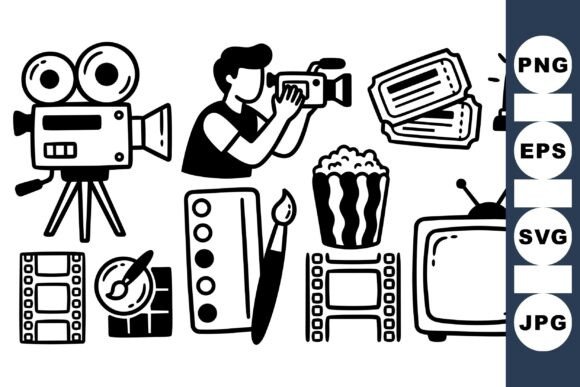 Vintage Movie Film Clipart Set Review