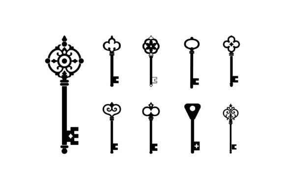 Vintage Ornate Skeleton Key Icon Set Review