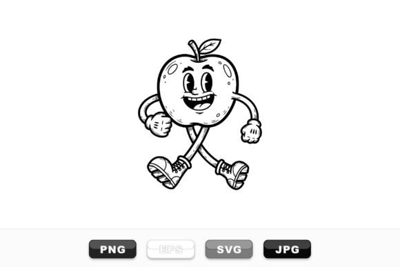 Walking Apple Cartoon Clipart Review