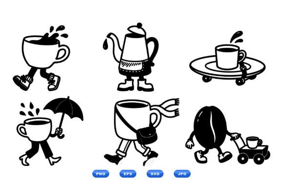 Walking Coffee Cup Clipart Review