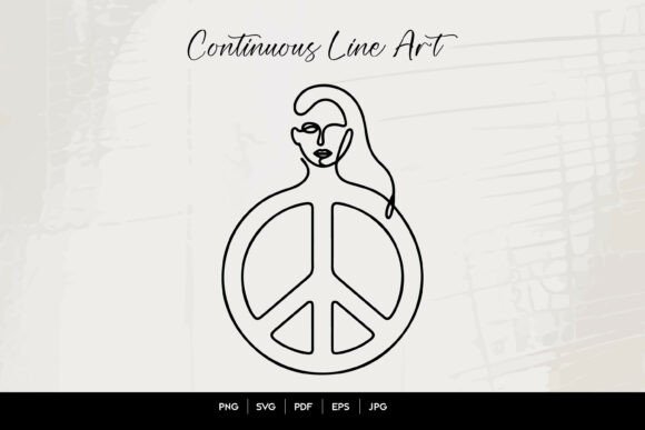 Woman Peace Symbol Line Art Embroidery Review